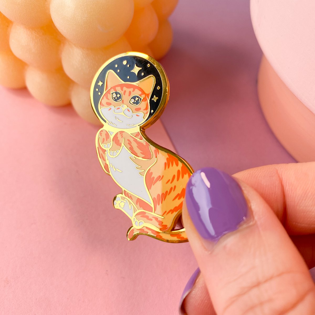 Catstronaut | Gold plated | Hard Enamel Pin | Pin Brooche