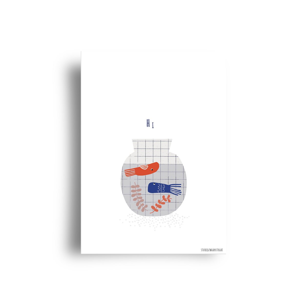 postcard 'Hi'