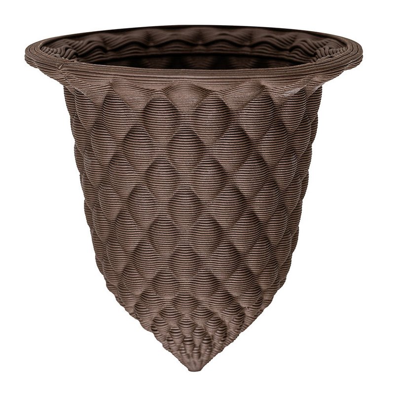 Plan B Black Negative - den 3D-printede selvvandende terracotta potte.
