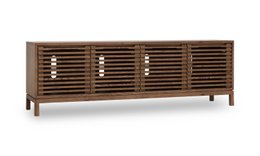 Tanner Four Door Ash Wood Media Console in Roux