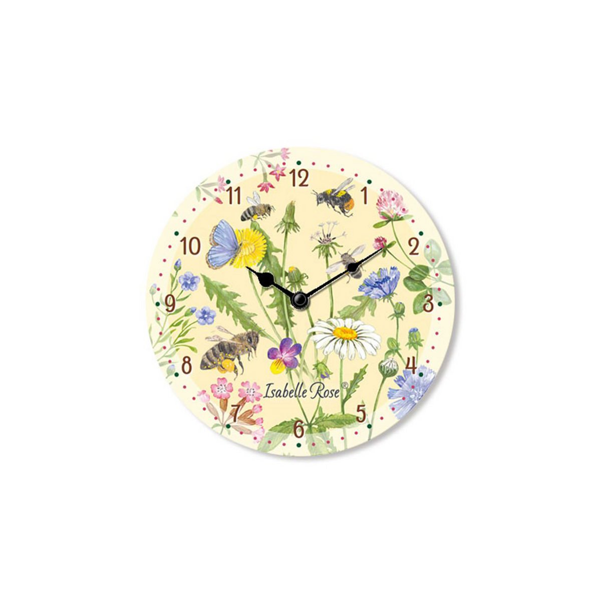 Wooden clock Meadow 15 cm Isabelle Rose