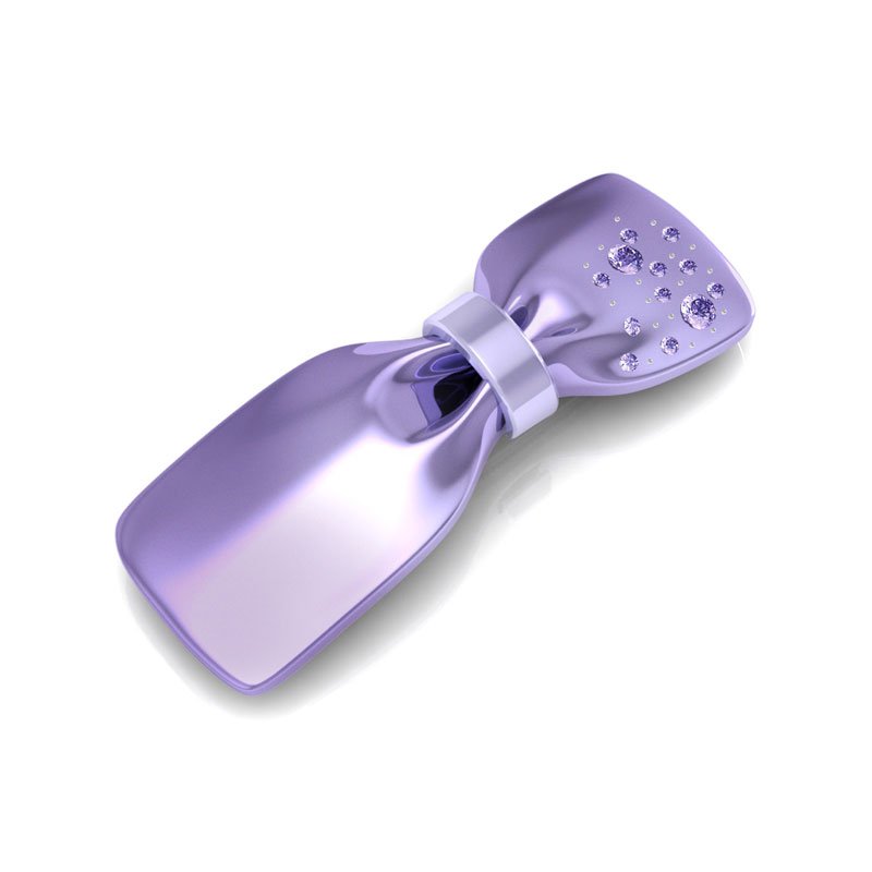 Pasador de pelo de acrílico y cristal - Violeta