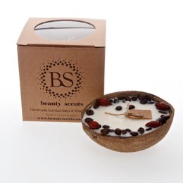 Bougie parfumée au soja en noix de coco