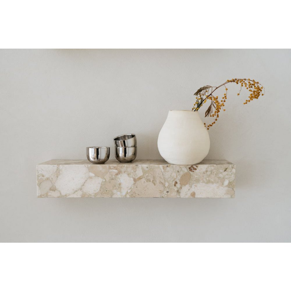 Handmade vase Cleo from Portuguese ceramics matt ecru 16 x 17 cm
