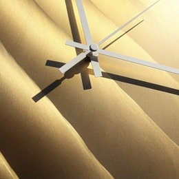 Orologio da parete ottone lucido 'Waves'