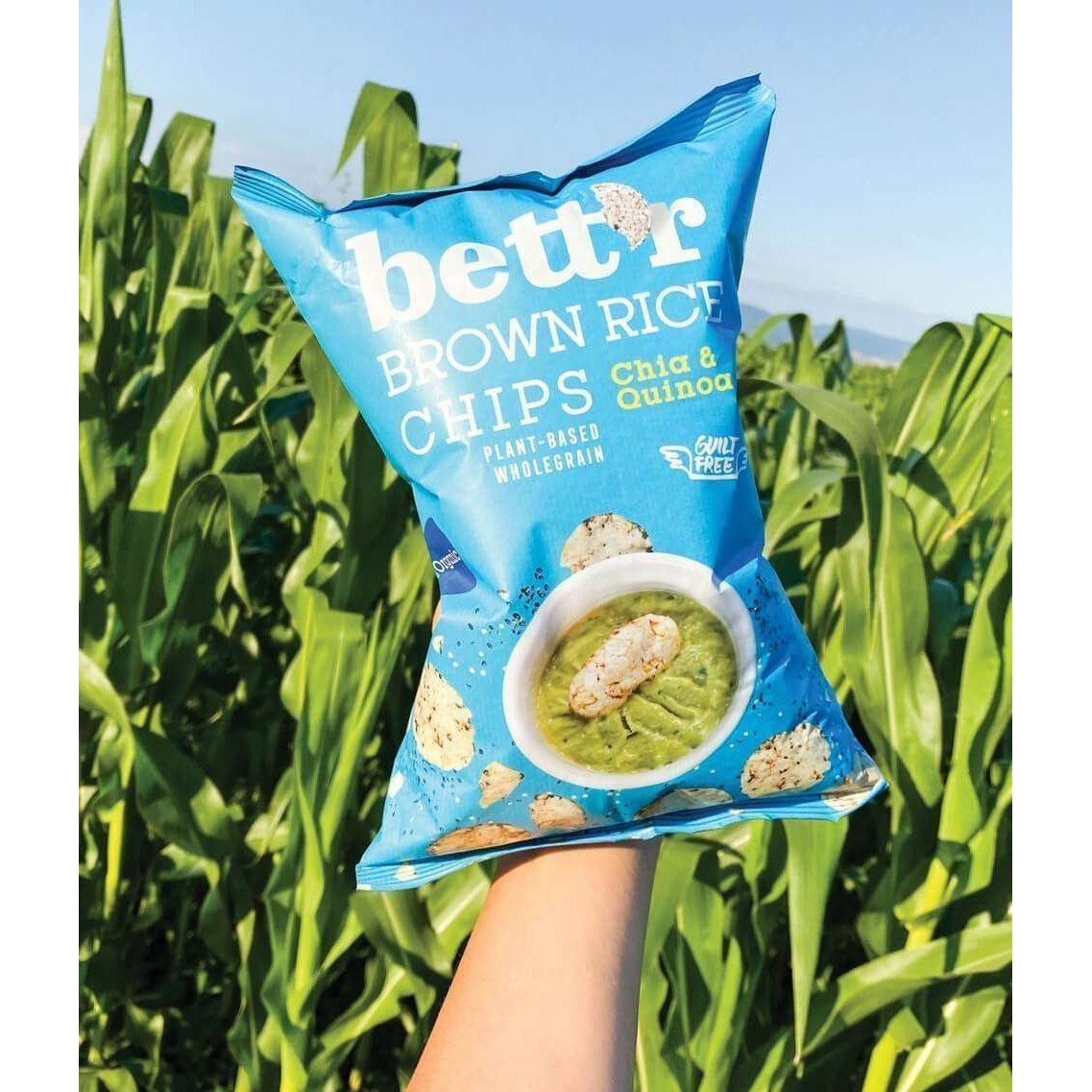 Brown Rice Chips Chia & Quinoa, organic, Bett'r, 60g