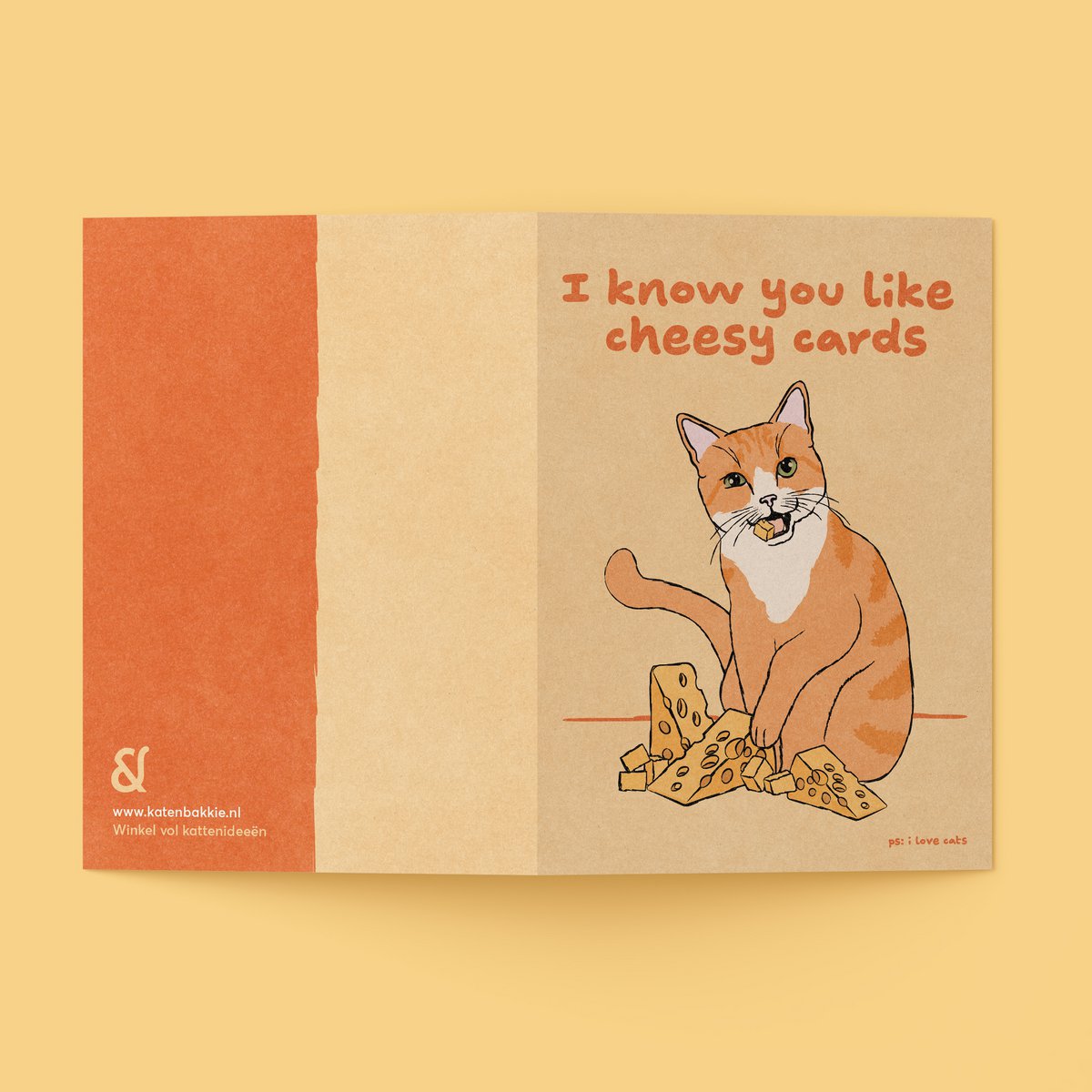 Wenskaart "Ti so che ti piacciono le carte di formaggio"