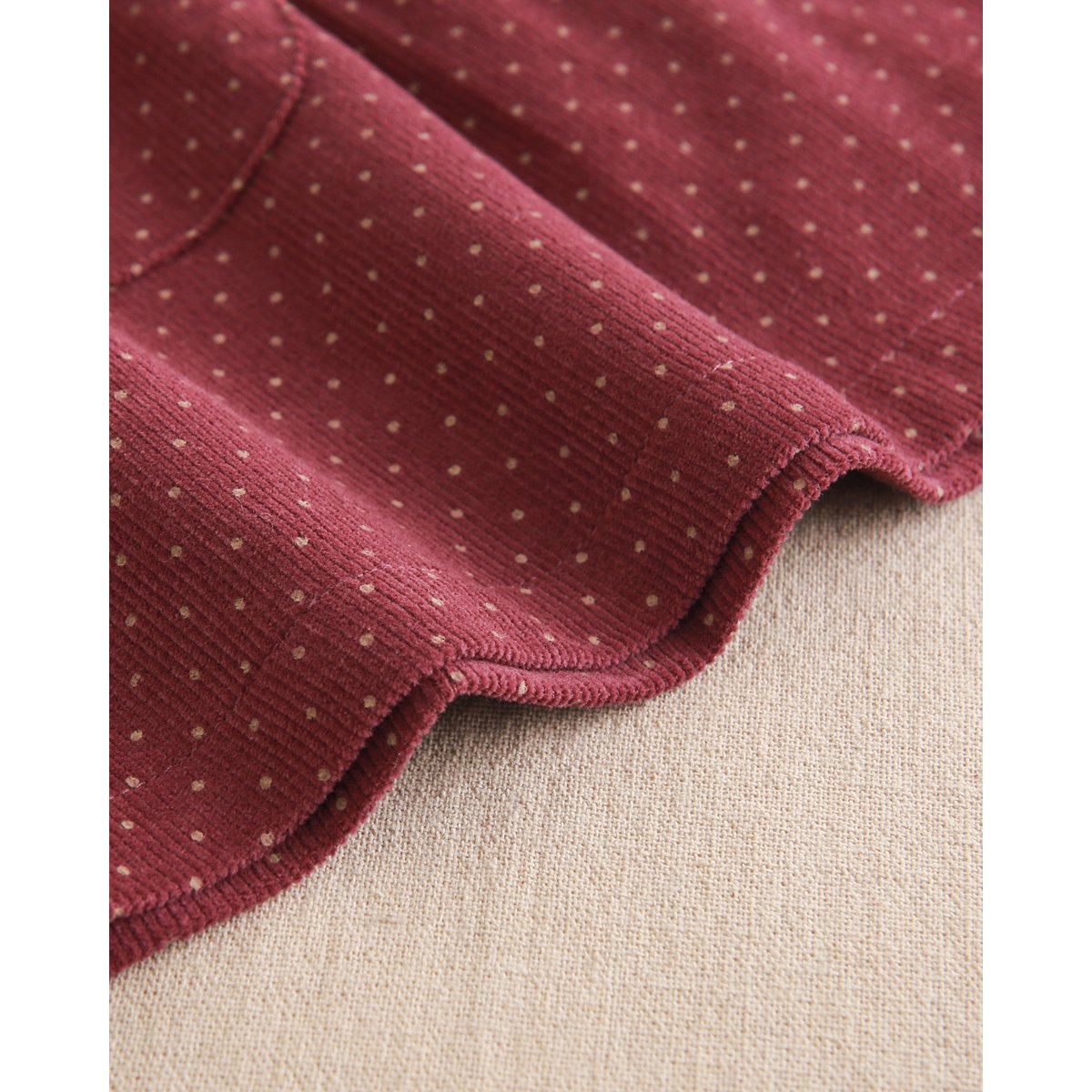 Lilafarbenes Babymädchenkleid aus Cord mit passender Pumphose P70-11604022