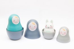 Blue Nesting Babies med Chiming Bo Bunny