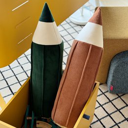Corduroy crayon pillow “Carmel”