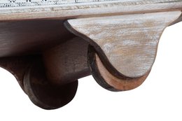 SCHÜSSEL MIT GRIFF AUS MESSING 146X40X45 ANTIKE RÄDER MB185836