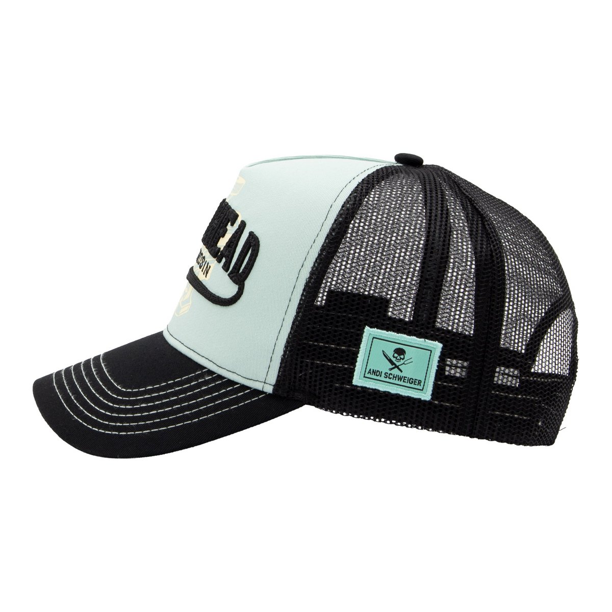 Trucker cap 'Petrolhead' in turquoise