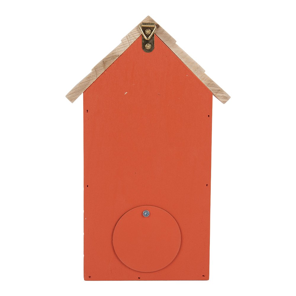 Decoration birdhouse 15x10x22 cm red wood