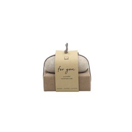  Rectangular soap bar with cucumber scent, packaged in a brown paper wrapper with the brand name "Leeff" printed on it.