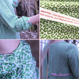 Vestido de verano %23WildBandita VERDE Viscosa estampado Leo %23StatementFashion "The Message Dress"