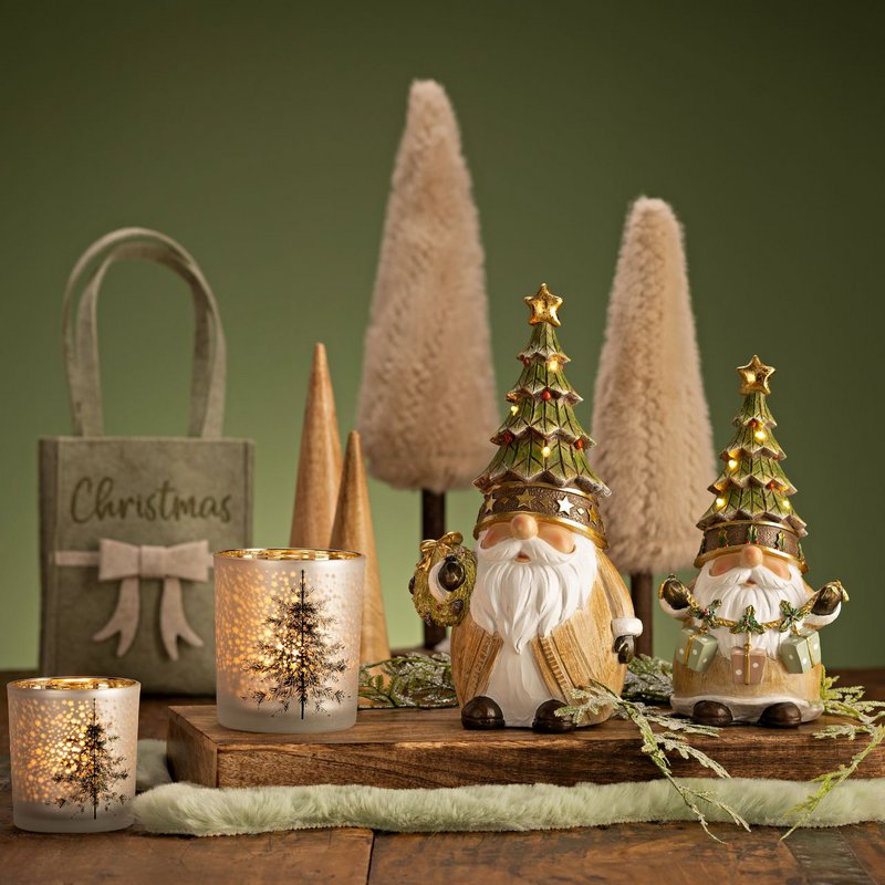 Christmas bag made of felt green (W/H/D) 14x36x7cm