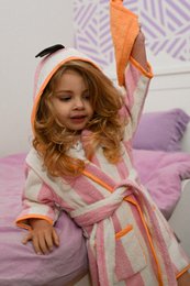 Set di 2 salviette per neonati in spugna di cotone Mandarine