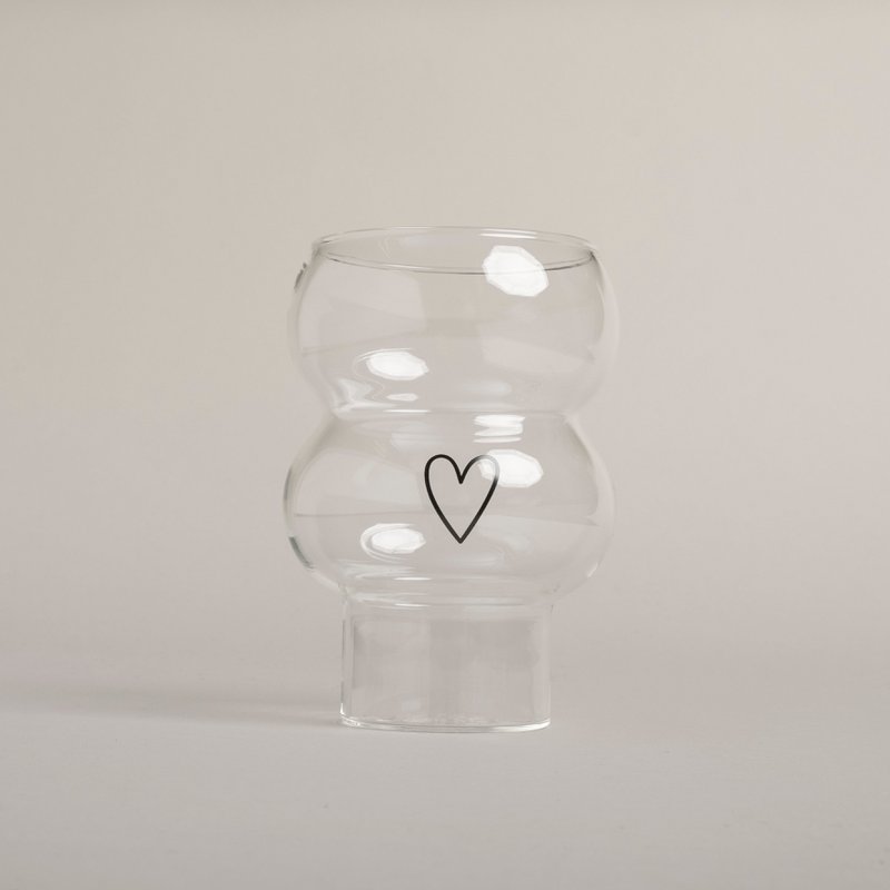 Double Bubble Glas Herz (VE = 6 Stk)