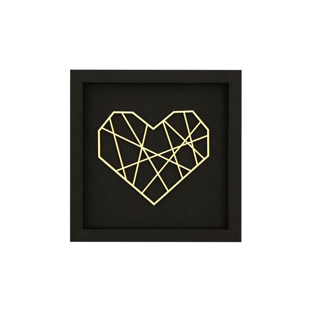 Imán de letras de madera con marco de corazón