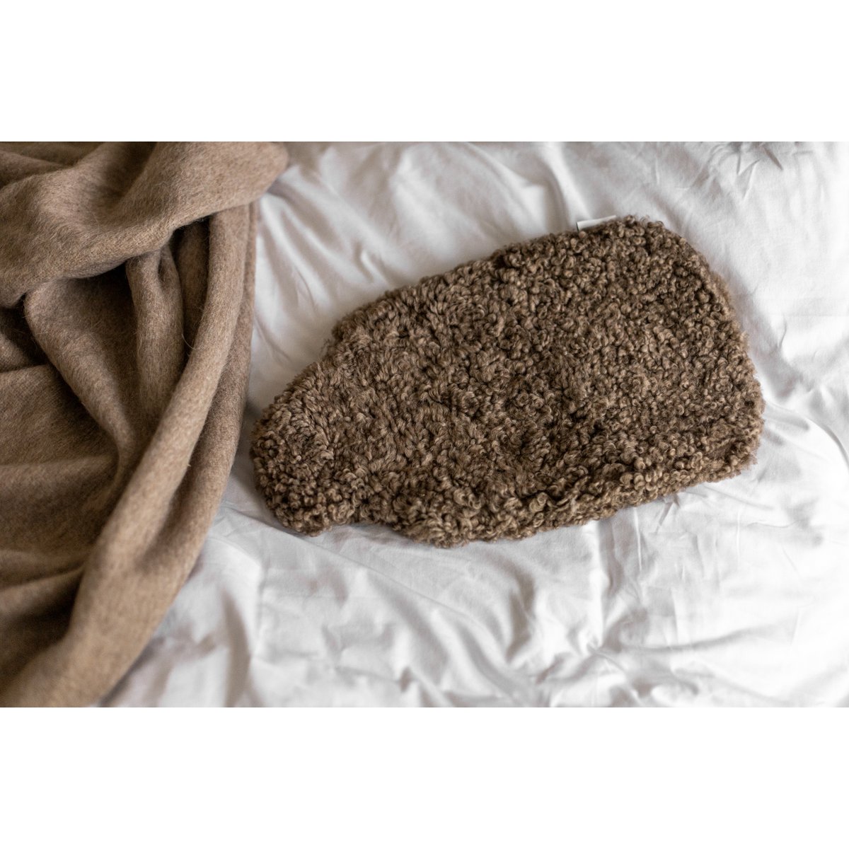 Sheepskin hot water bottle bag - Lambskin cover hot water bottle | 3 colors