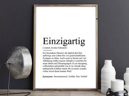 Definition "Unique" Poster