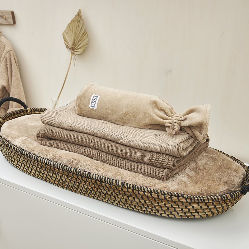 Deken Mini Knots Sand 100x150cm