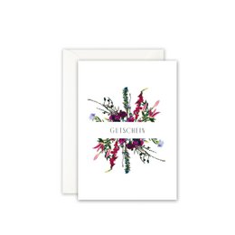 Wenskaartbon | Violette bloemen