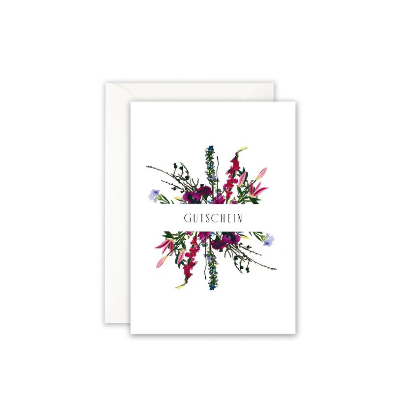 Wenskaartbon | Violette bloemen