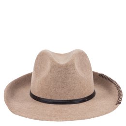 FELT HAT - leather and knit bond, unsewn edge