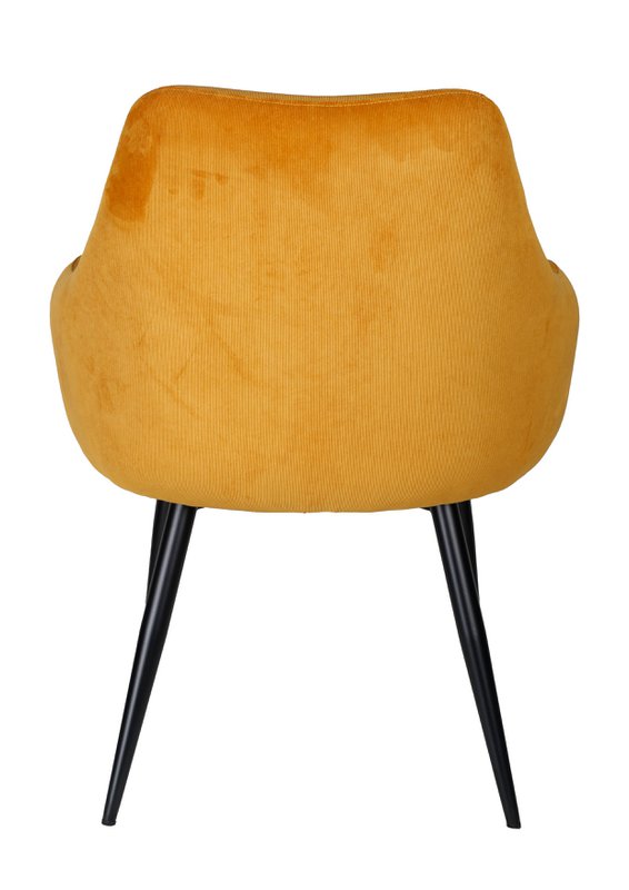 Ivy spisestuestol - gul rib