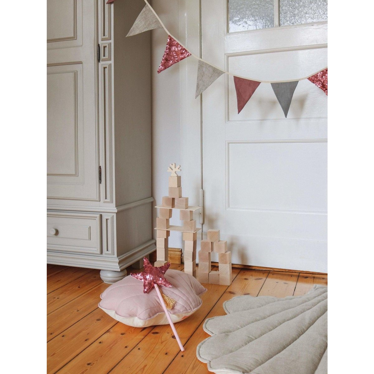 Guirlande de Sequins « Rose et Gris »
