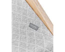 Baby bouncer "Babywelle" oak, fabric grey