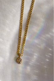 Levka - Oval Crystal Pendant Necklace