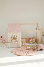 Canopy over bed in the shape of a house "Pink", baby crib house, Decoration for boys's room, personalized baby houses baldachin