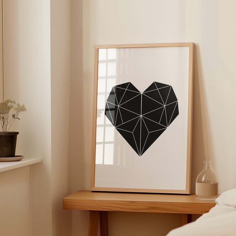 Poster: Geometrisches Herz