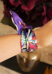 Foulard ruban Virginie Riou "Le petit colibri"