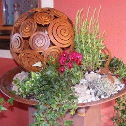 Filigree decorative ball | Patina garden decoration ball