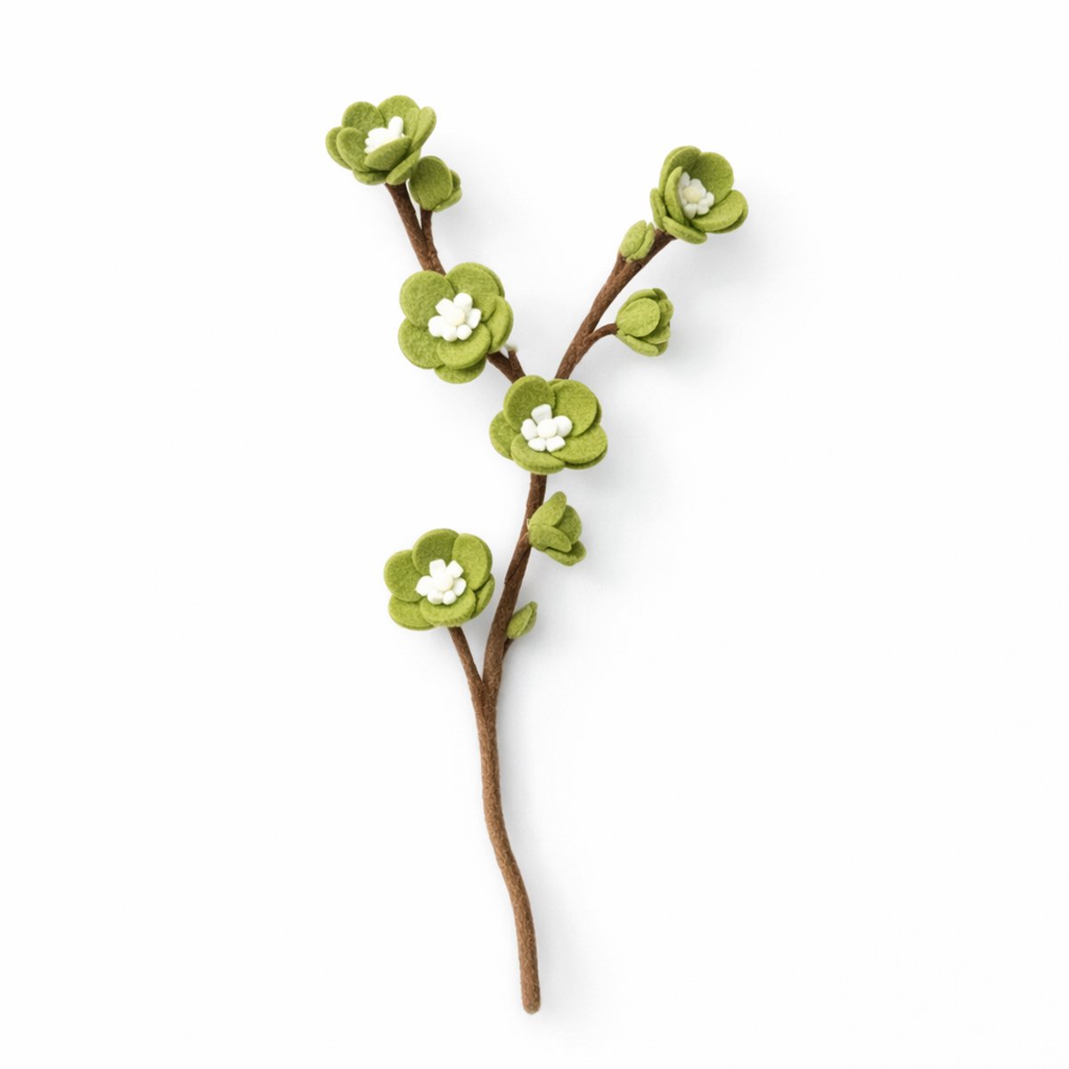 Branche fleurie vert printemps