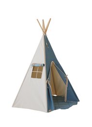 Tipi "Jeans" met pompons en mattenset