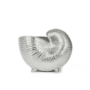 Decoratieve aluminium schaal 16x10x12 cm decosiluet