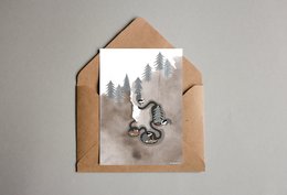 postcard - series 'Christmas' - 'underground party'