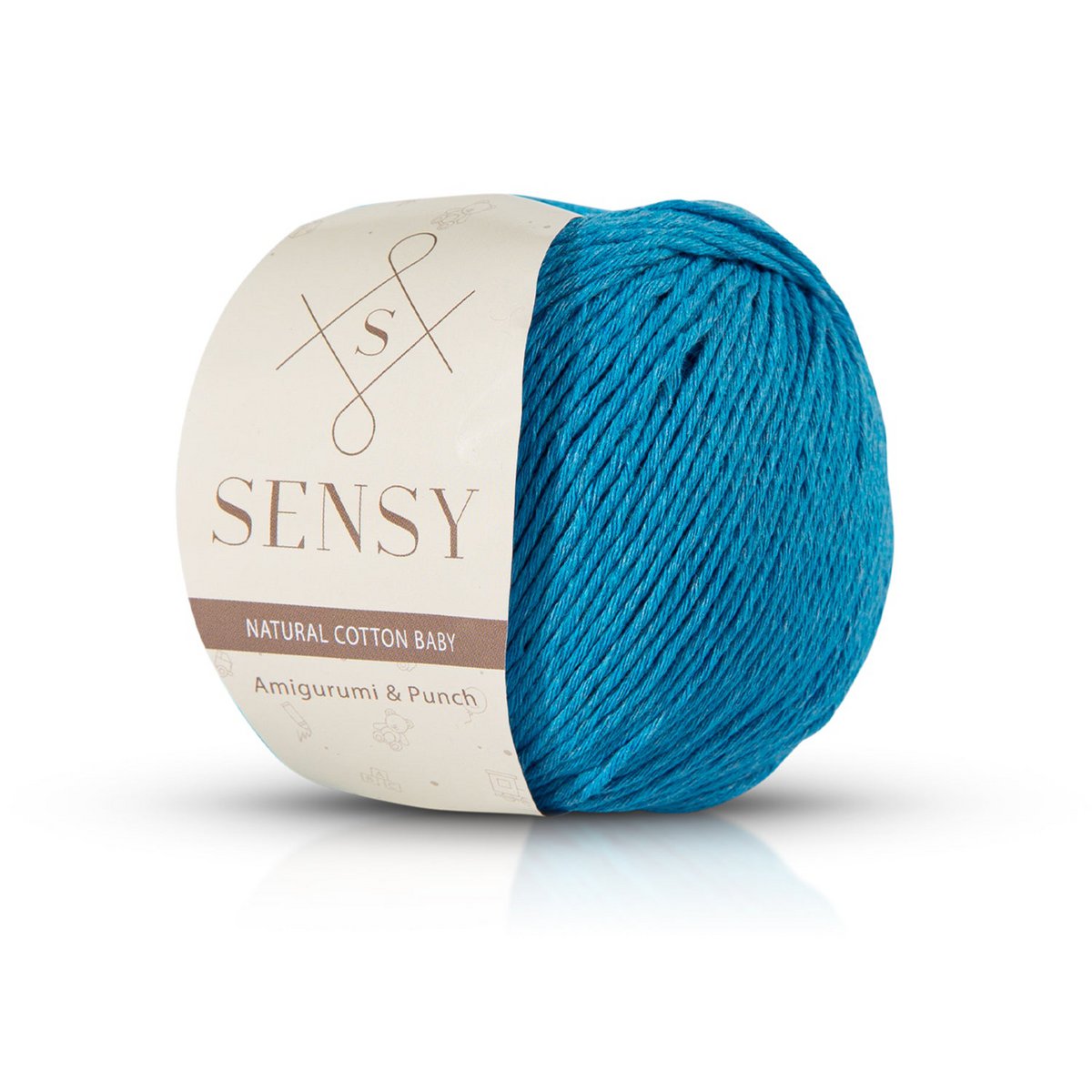 Sensy Premium Natural Baby Cotton 100% filato di cotone morbido per lavoro a maglia e uncinetto Amigurumi
