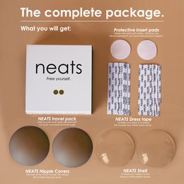 Copricapezzoli adesivi in ​​silicone Neats - 1 paio (Moka)