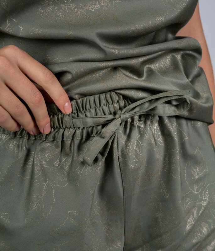 Pyjamas (shirt + shorts) Rose Line Wild Sage