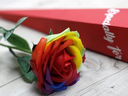 Fleur de savon de luxe - Arc-en-ciel