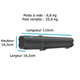 RINSEKIT RACK 19L – Doccia portatile autonoma alimentata a batteria (Montaggio sul tetto del veicolo)