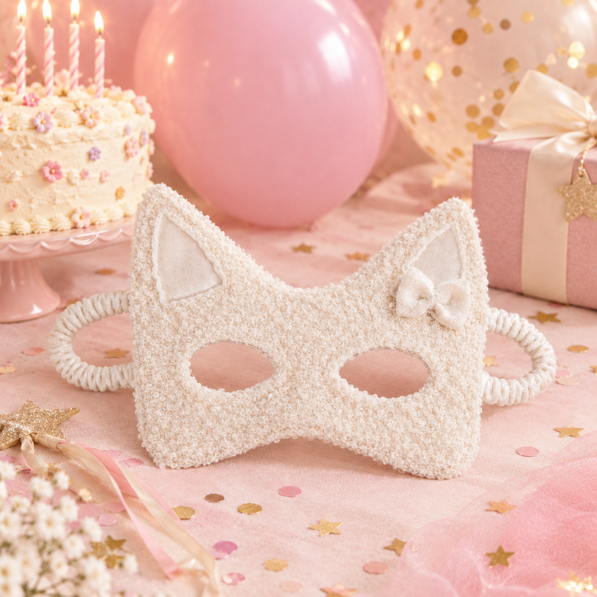 Cat mask "White curls"