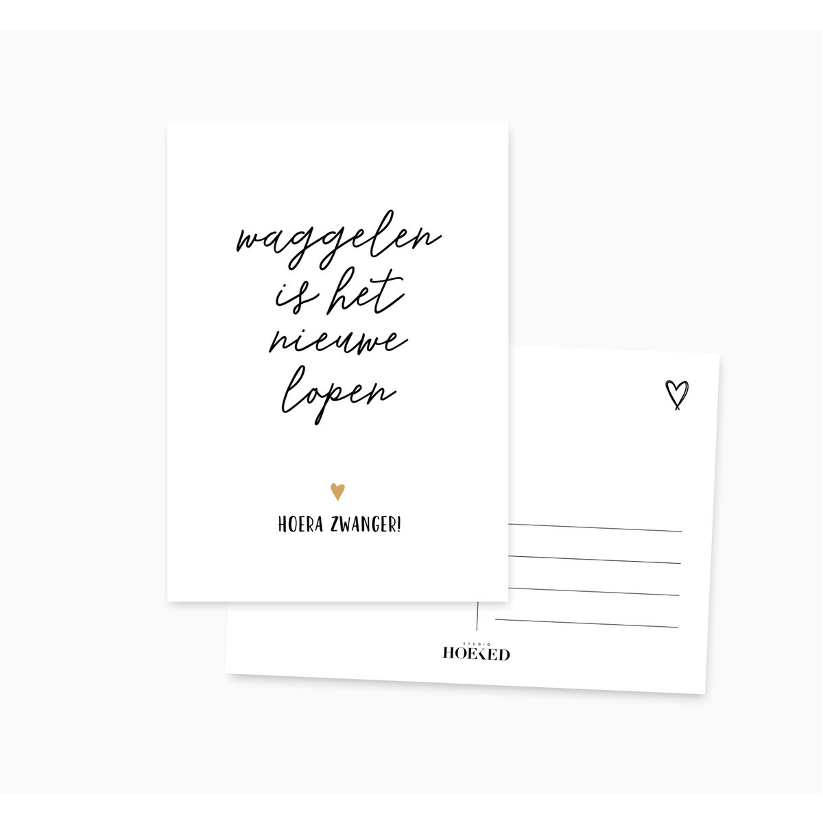 A6 Postkarte || Hurra schwanger