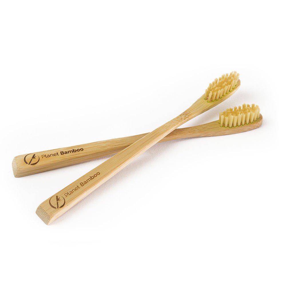 Bambus Zahnbürsten - medium - beige - für Kinder