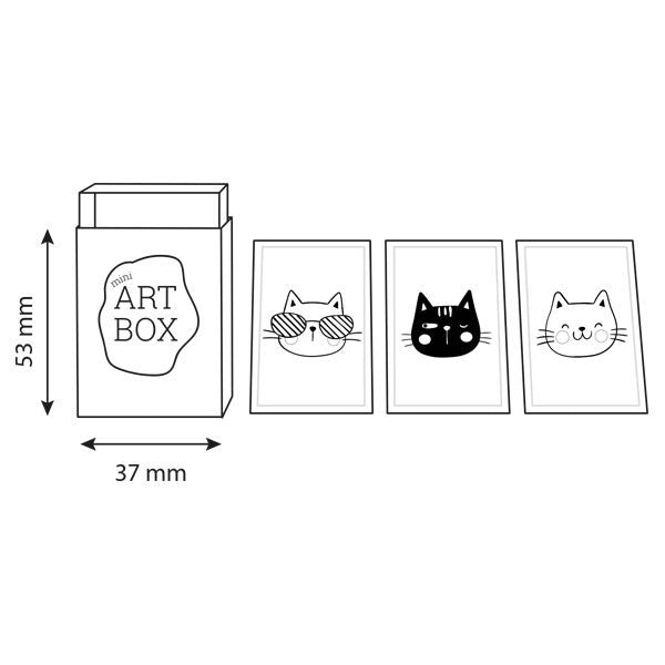 DIY Mini Art – Katzen (4 Stück)